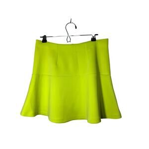 Silvia Tcherassi Neon Yellow Flared Mini Skirt - Size M